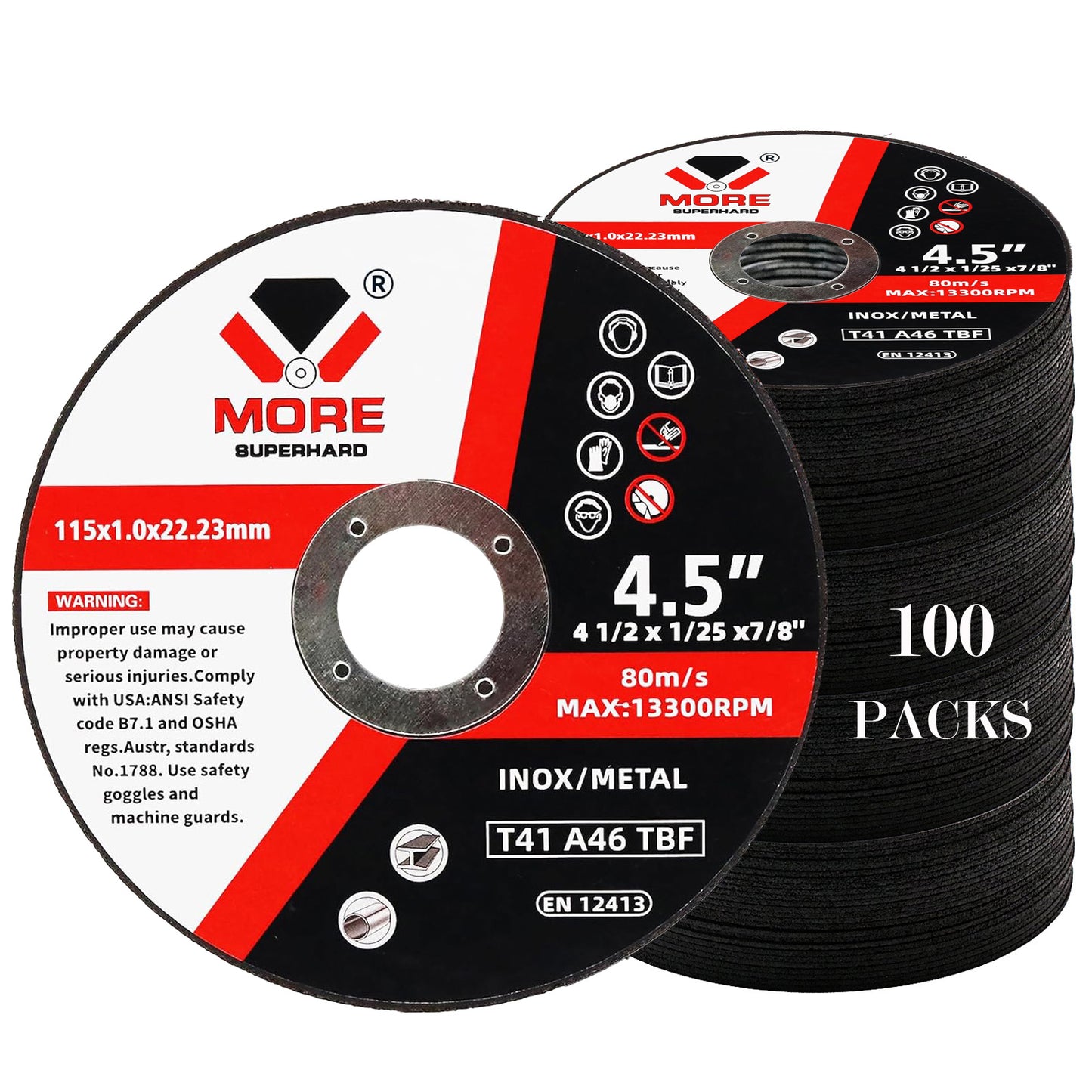115×1.0×22.23 mm Cut Off Wheel for Angle Grinder – 4.5" Metal Cutting Disc