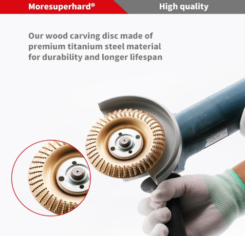Wood Carving Disc Set Upgraded 4PCS for 4" or 4-1/2" Angle Grinder with 5/8" Arbor,Grinding Wheel Shaping Disc for Wood Cutting,Grinder Cutting Wheel Attachments
