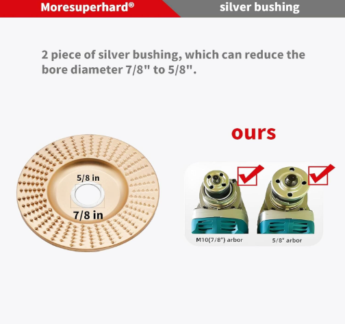Wood Carving Disc Set Upgraded 4PCS for 4" or 4-1/2" Angle Grinder with 5/8" Arbor,Grinding Wheel Shaping Disc for Wood Cutting,Grinder Cutting Wheel Attachments