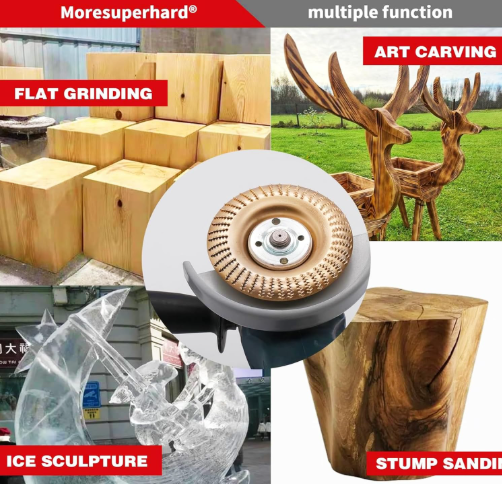 Wood Carving Disc Set Upgraded 4PCS for 4" or 4-1/2" Angle Grinder