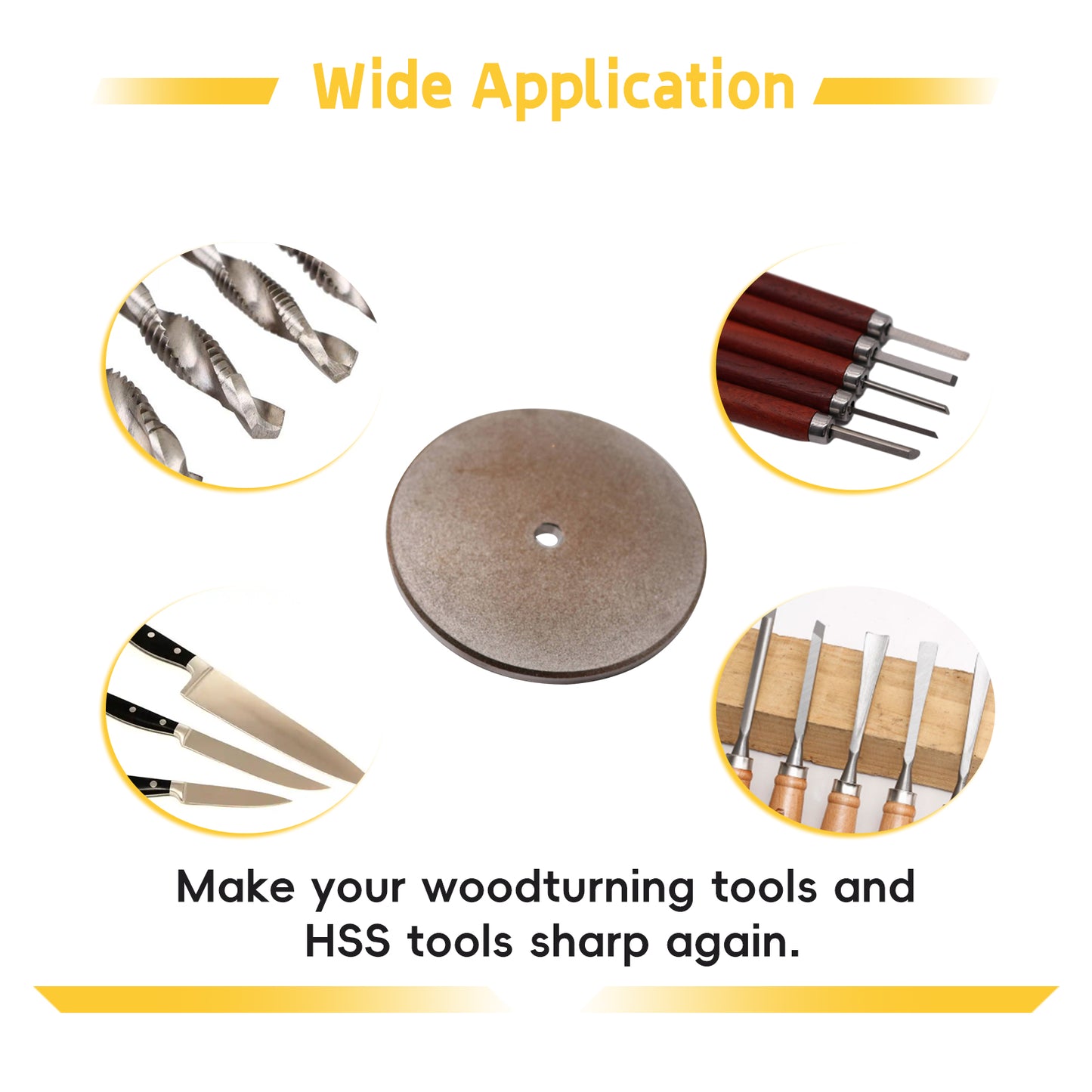 Double-Sided CBN Grinding Disk – Compatible with WS3000 - Sharpening for Hardened Steel