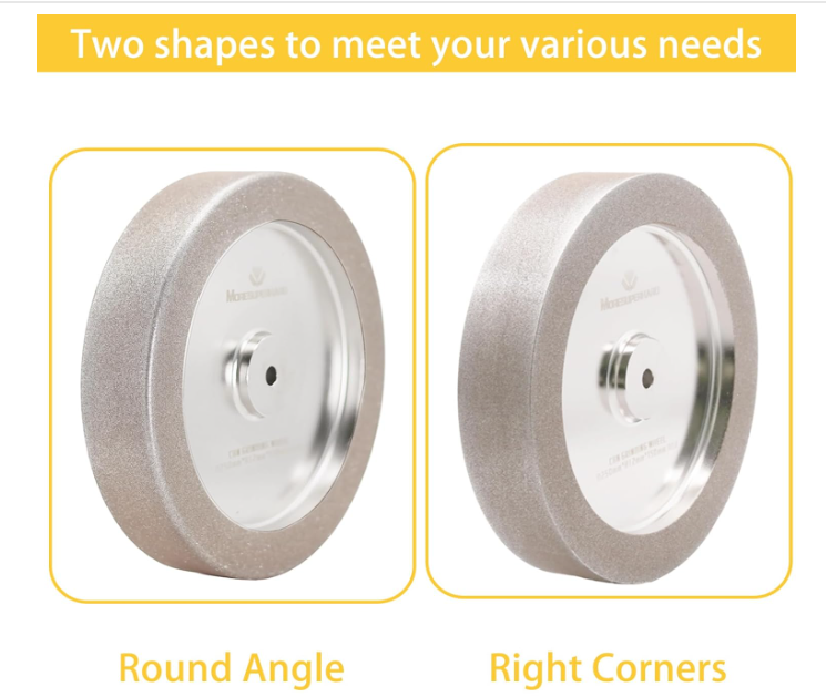 CBN Grinding Wheel 10 inch for Tormek T8,250 * 50 * 12mm,for Sharpening Woodturning Tools、High Speed Steel Tools(Right Corners,80 Grit)