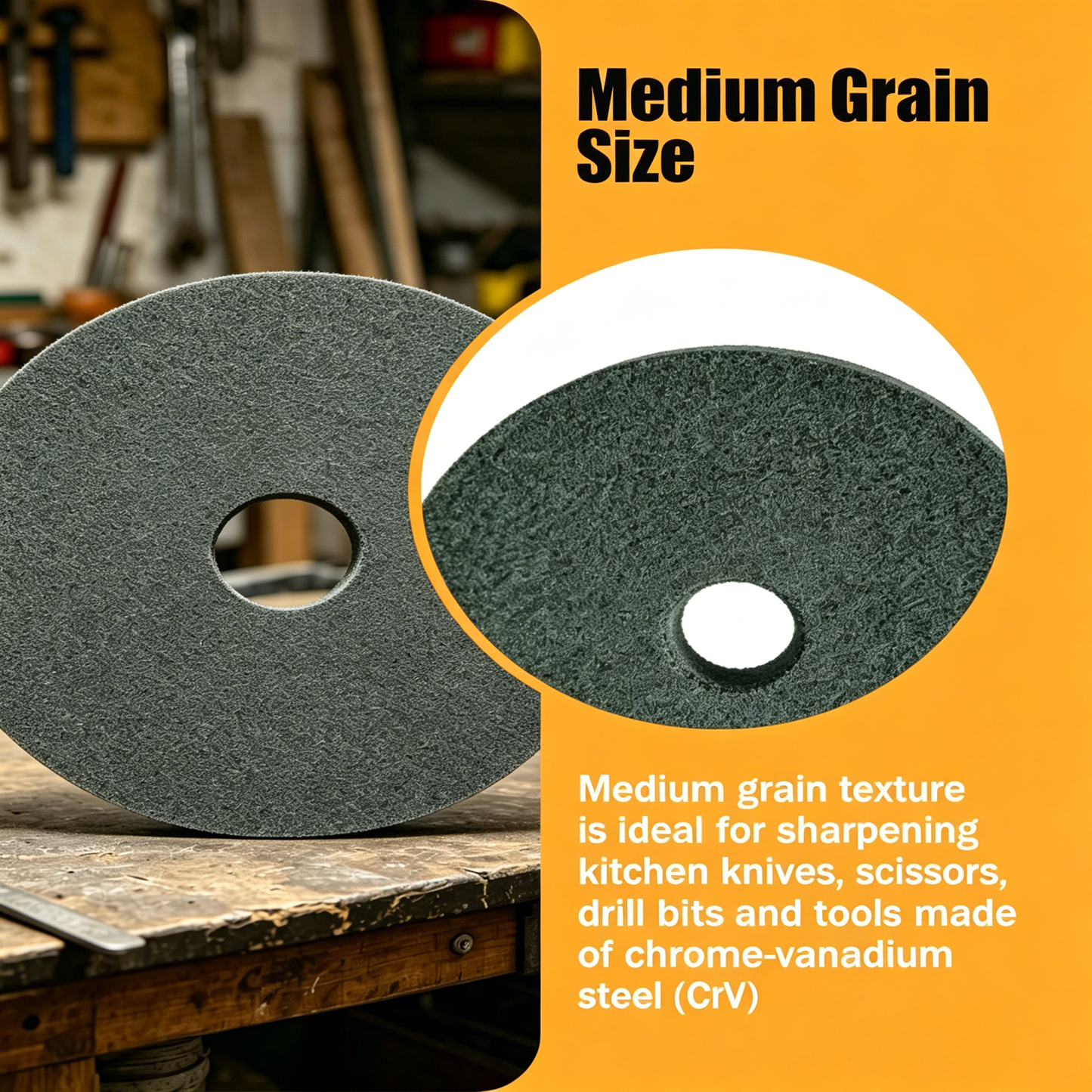 80 Grit Grinding Wheel for Crankshaft & Electric Motor Sharpening