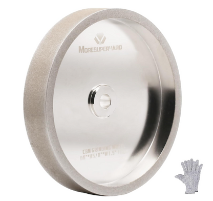 MORESUPERHARD CBN Grinding Wheel 8 inch,1.5" Wide,5/8" Arbor