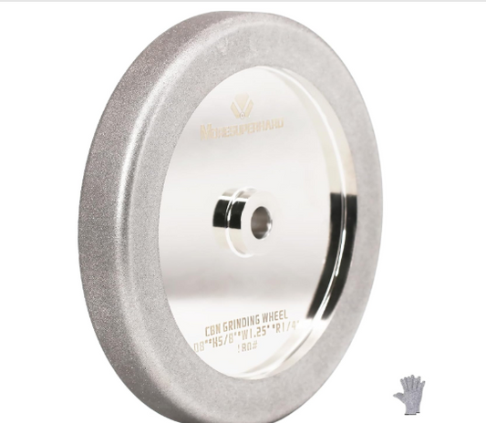 Radius 4‑in‑1 8″ CBN Wheel – Sharpen High‑Speed Steel & Woodturning Tools