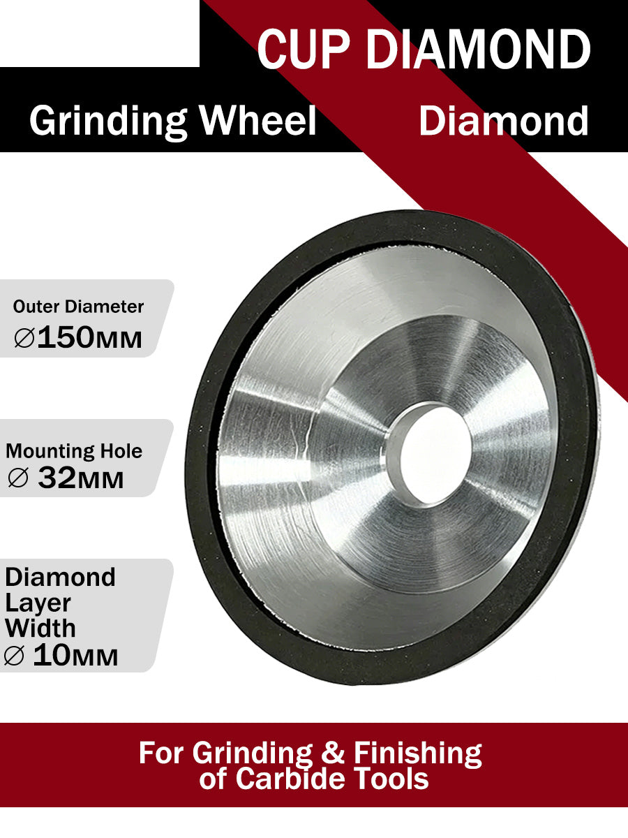 4.5 Inch Double Row Diamond Cup Grinding Wheel for Concrete, Stone & Masonry – 30/40 Grit, 5/8"-11 Arbor