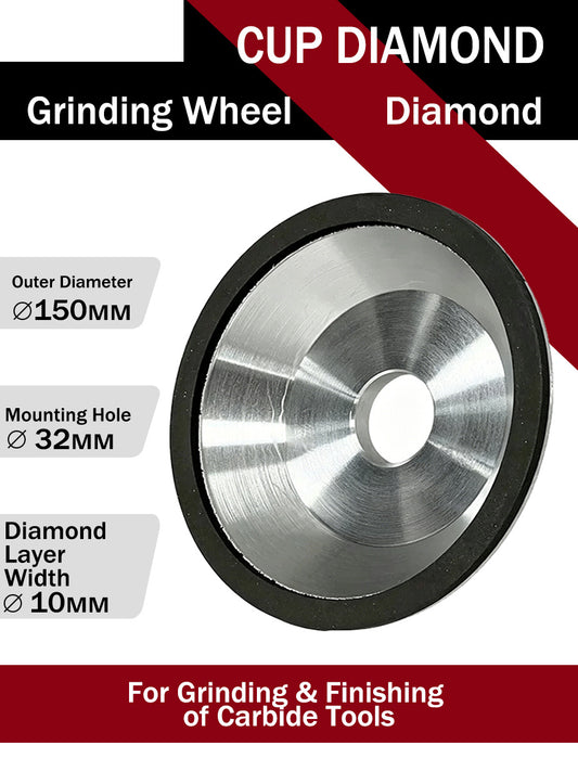 4.5 Inch Double Row Diamond Cup Grinding Wheel for Concrete, Stone & Masonry – 30/40 Grit, 5/8"-11 Arbor