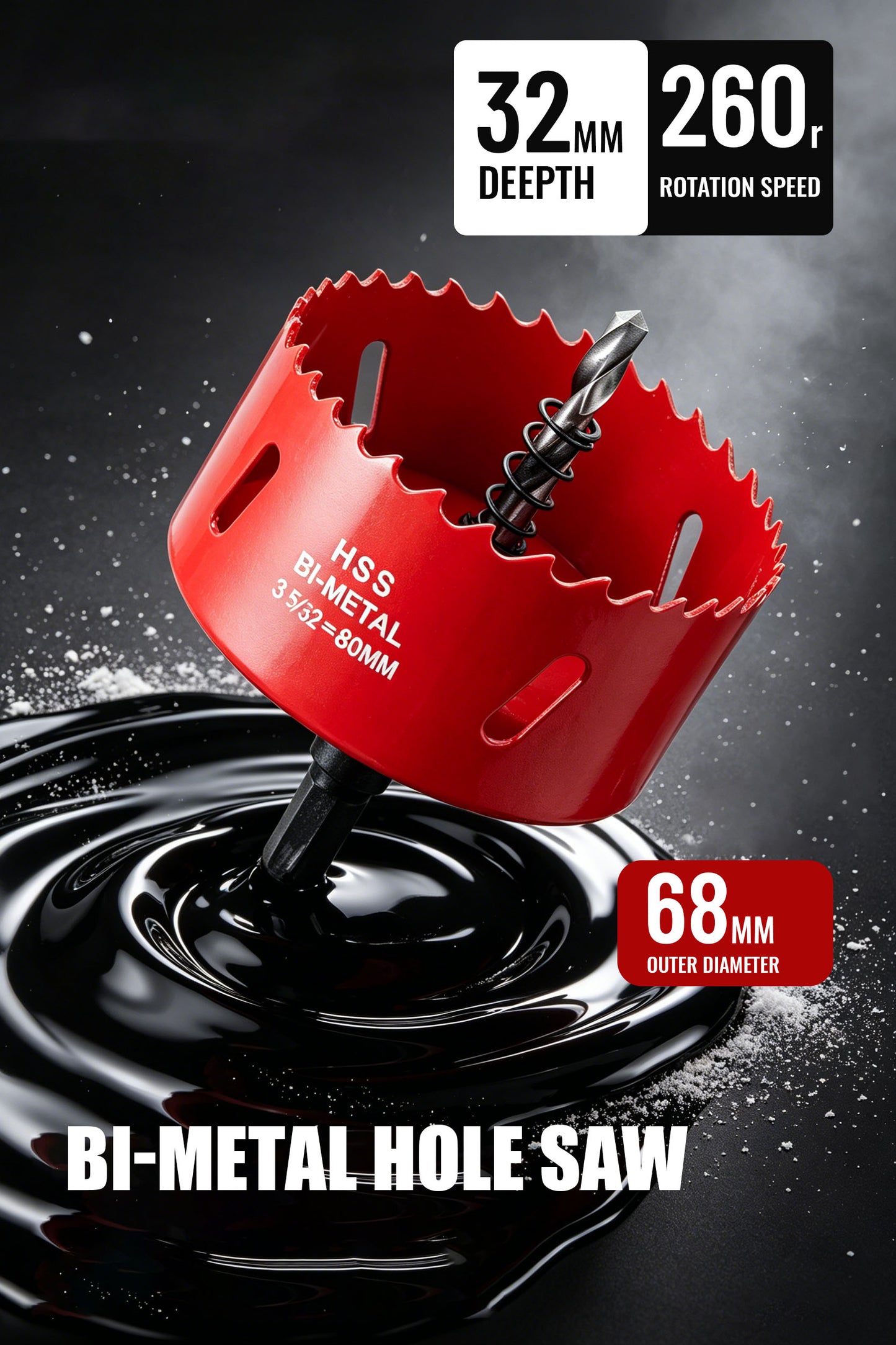 68mm Bi-Metal Hole Saw | Fast, Clean Cuts in Wood, PVC & Metal
