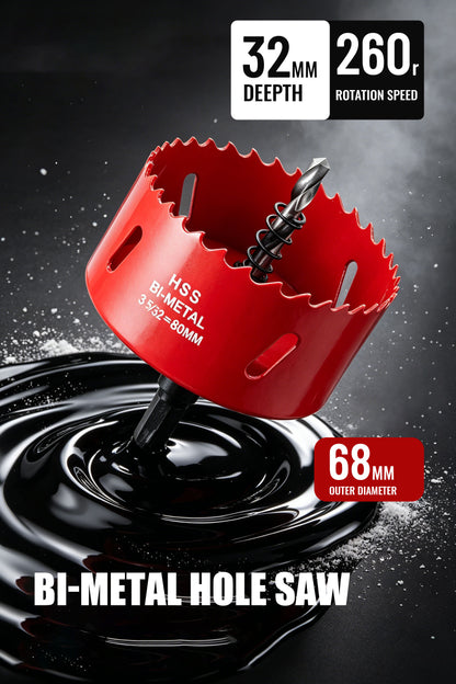68mm Bi-Metal Hole Saw | Fast, Clean Cuts in Wood, PVC & Metal