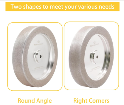 CBN Grinding Wheel 10 inch for Tormek T8,250 * 50 * 12mm,for Sharpening Woodturning Tools、High Speed Steel Tools(Right Corners,80 Grit)